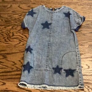 Star Pattern Denim Dress